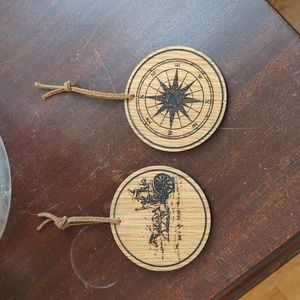 Wood engraved ornaments